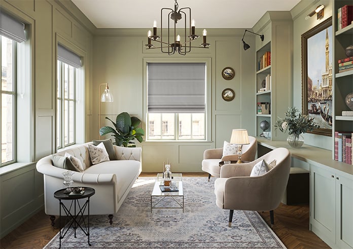 Bruschal (Blackout), Grey Horizon - Motorised Roman Blind - Image 8